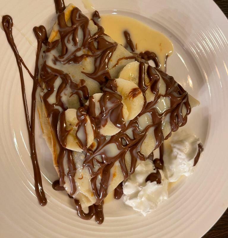 Nutella & Banana Crepe with Whip Cream